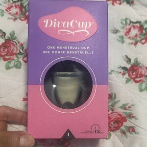 Diva Menstrual Cup in Pink and Purple Packaging